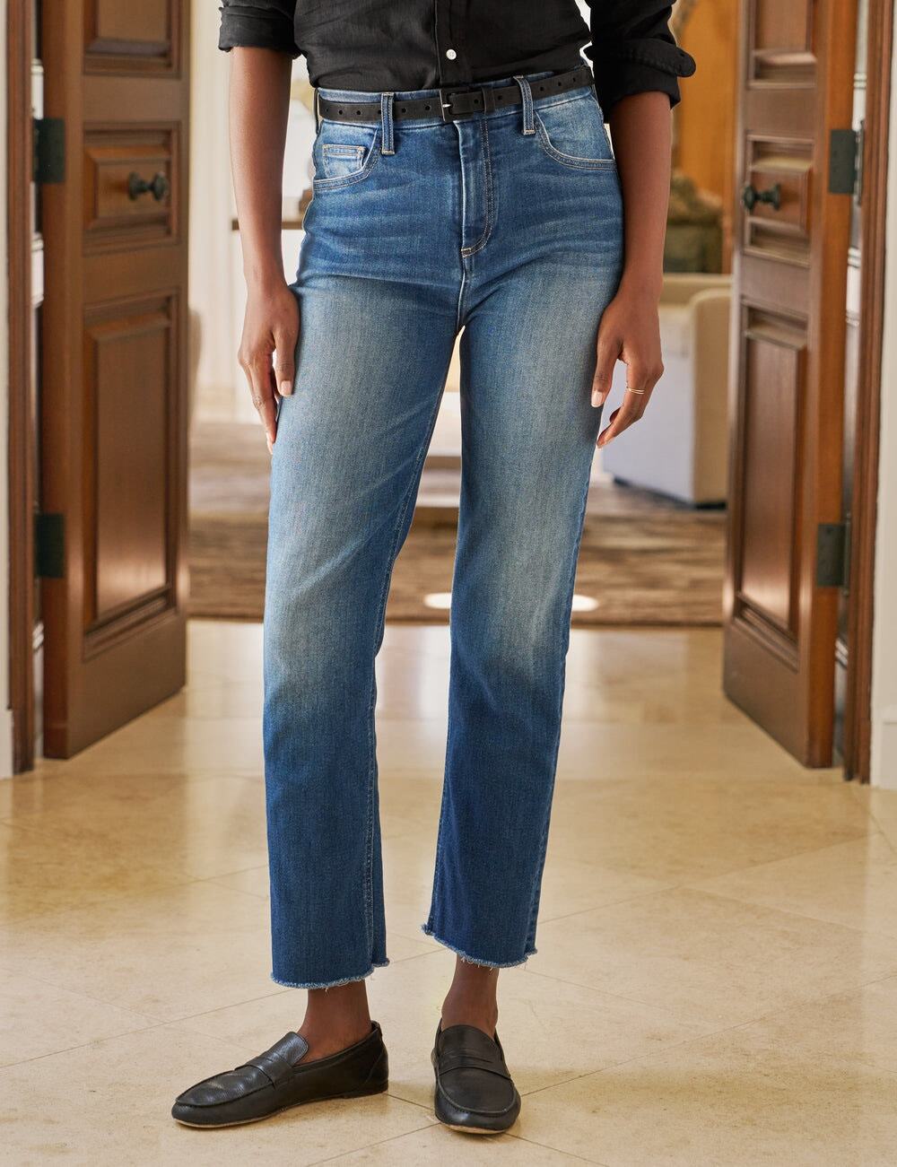 FRANK & EILEEN Derry Signature Jeans Italian Dream 1999 Wash Size 30 Raw Hem